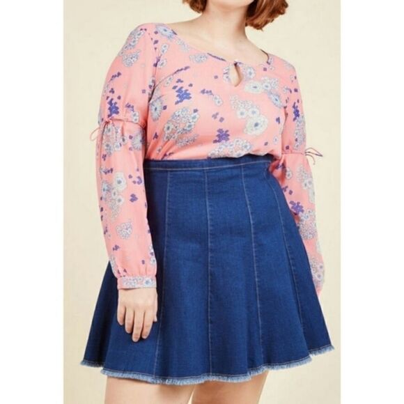 ModCloth Floral Prepped Paradise Long sleeve 1X - Picture 8 of 8